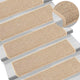 Vidaxl Stair tapis auto-adhésifs 15 st sisal look 65x21x4 cm beige clair