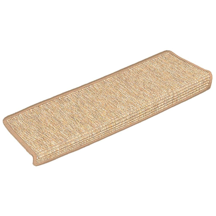 Mattes d'escalier vidaxl auto-adhésifs 15 st 65x21x4 cm brun clair