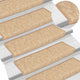 Mattes d'escalier vidaxl auto-adhésifs 15 st 65x21x4 cm brun clair