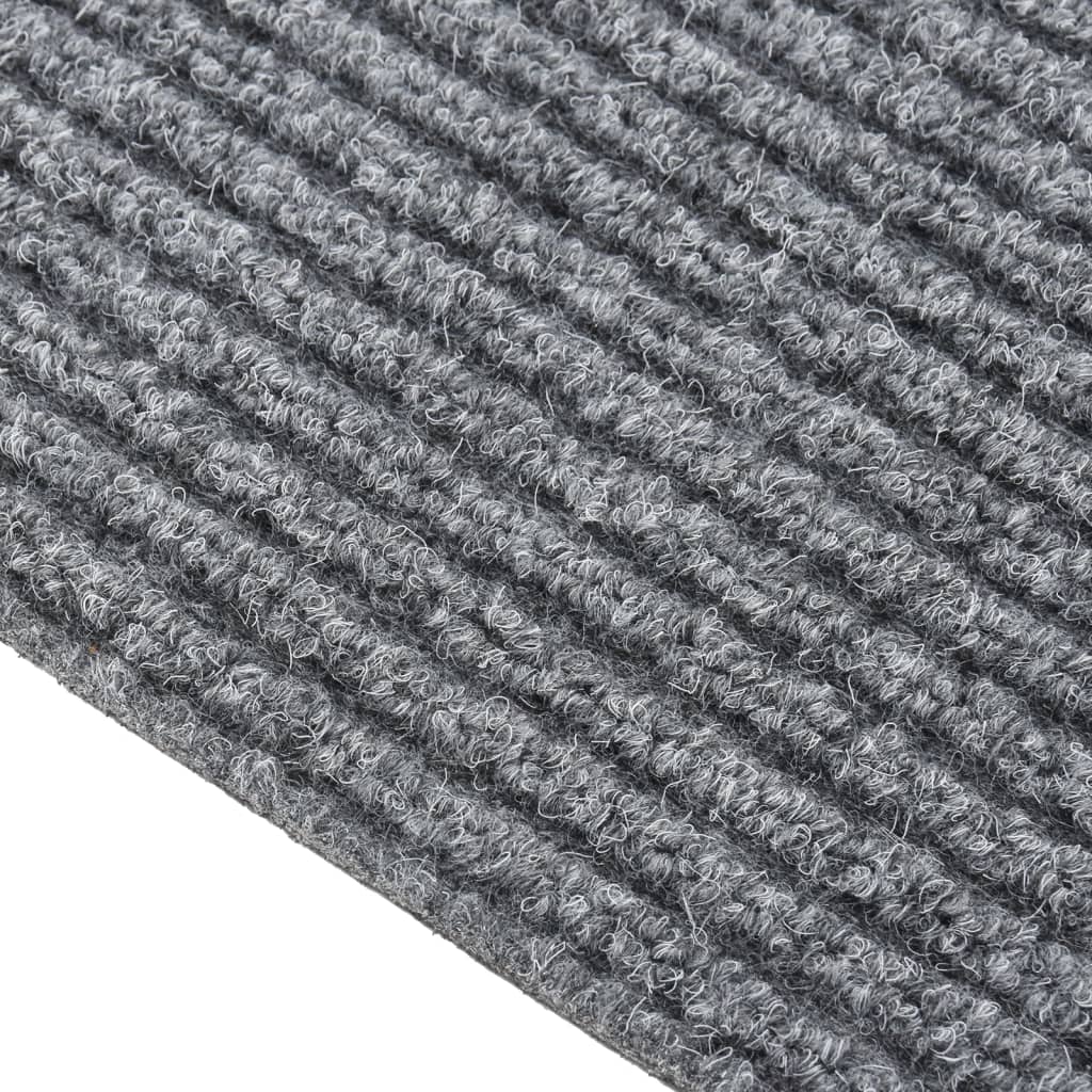 Vidaxl droogloopmat 100x450 cm gris