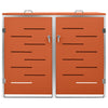 Stockage de conteneurs Vidaxl Double 138x77.5x112,5 cm en acier inoxydable