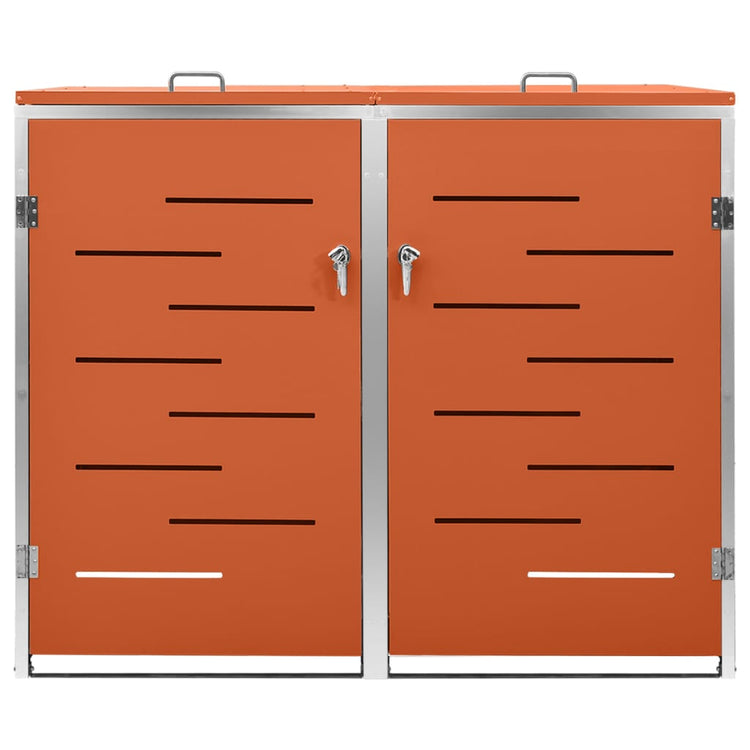 Stockage de conteneurs Vidaxl Double 138x77.5x112,5 cm en acier inoxydable