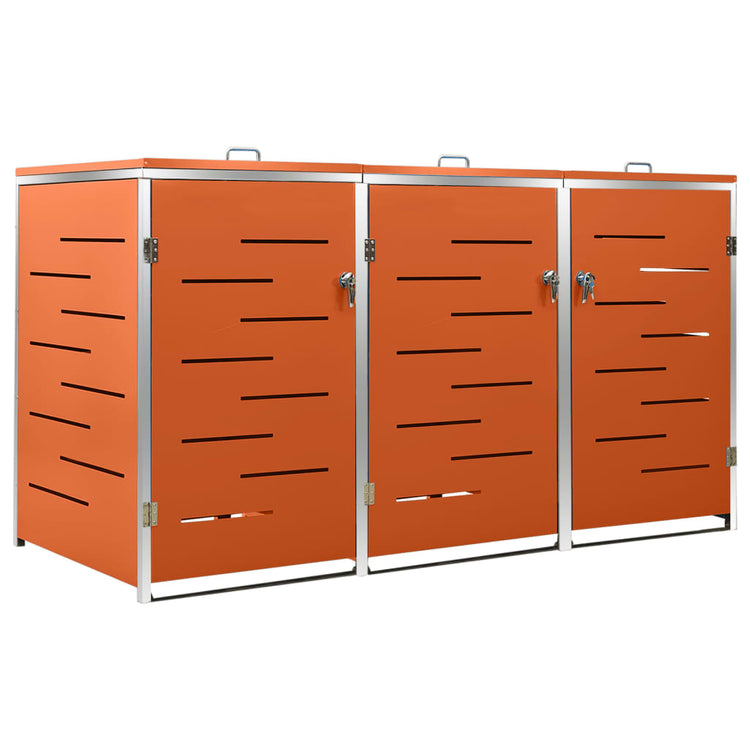 Stockage de conteneur Vidaxl Triple 207x77.5x112,5 cm en acier inoxydable