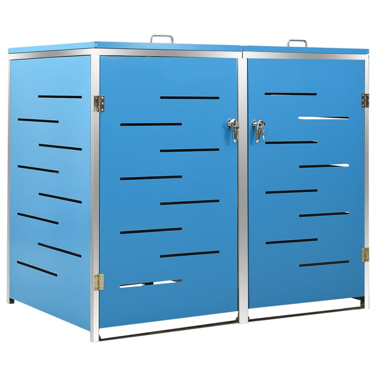 Stockage de conteneurs Vidaxl Double 138x77.5x112,5 cm en acier inoxydable