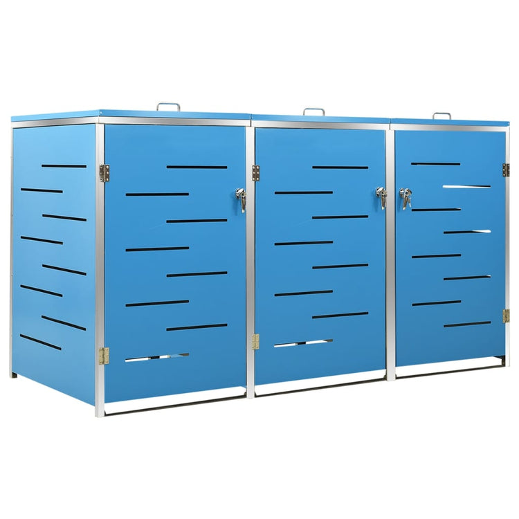 Stockage de conteneur Vidaxl Triple 207x77.5x112,5 cm en acier inoxydable