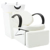 Vidaxl Lavage avec lavabo en cuir artificiel blanc