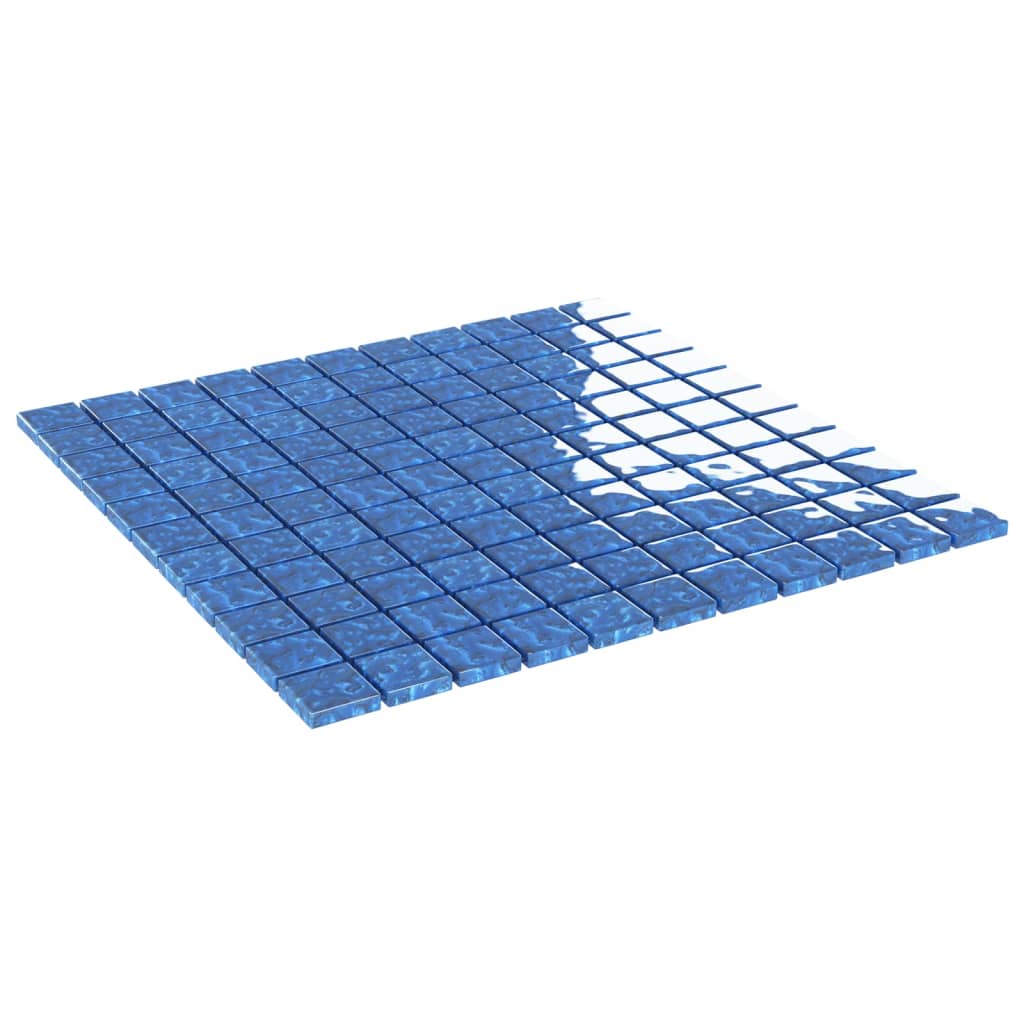 Vidaxl Mosaic Tiles 11 St 30x30 cm Bleu en verre