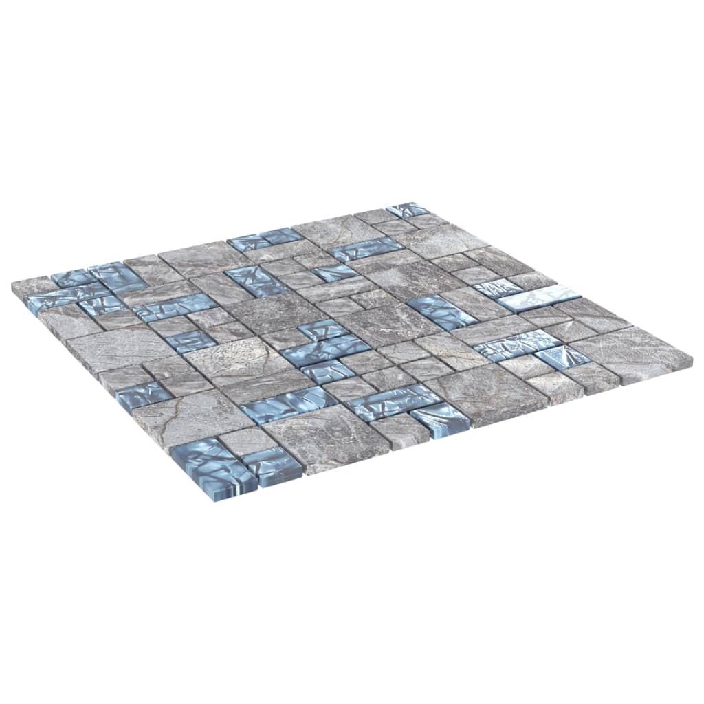 Vidaxl Mosaic Tiles 11 PCS 30x30 cm Green et bleu