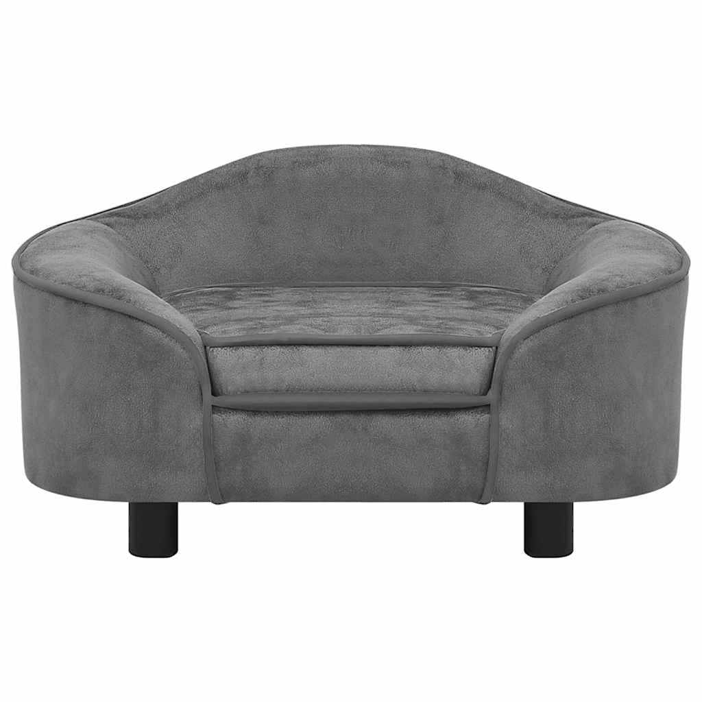 Vidaxl Dog Bank 67x47x36 cm Gray en peluche