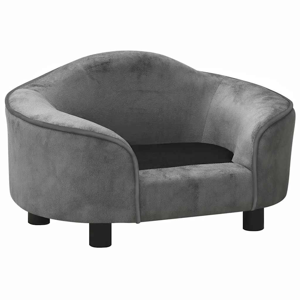 Vidaxl Dog Bank 67x47x36 cm Gray en peluche