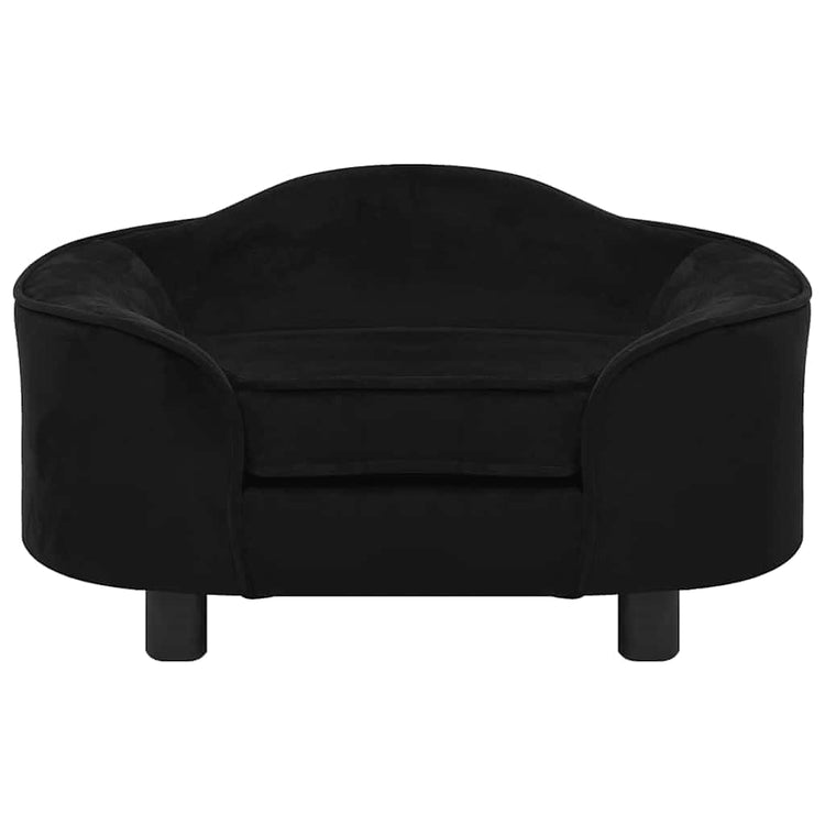 Vidaxl Dog Bank 67x47x36 cm en peluche noir