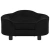 Vidaxl Dog Bank 67x47x36 cm en peluche noir