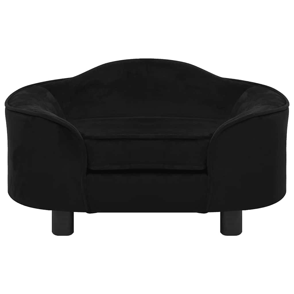 Vidaxl Dog Bank 67x47x36 cm en peluche noir