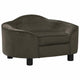 Vidaxl Dog Bank 67x47x36 cm en peluche gris foncé