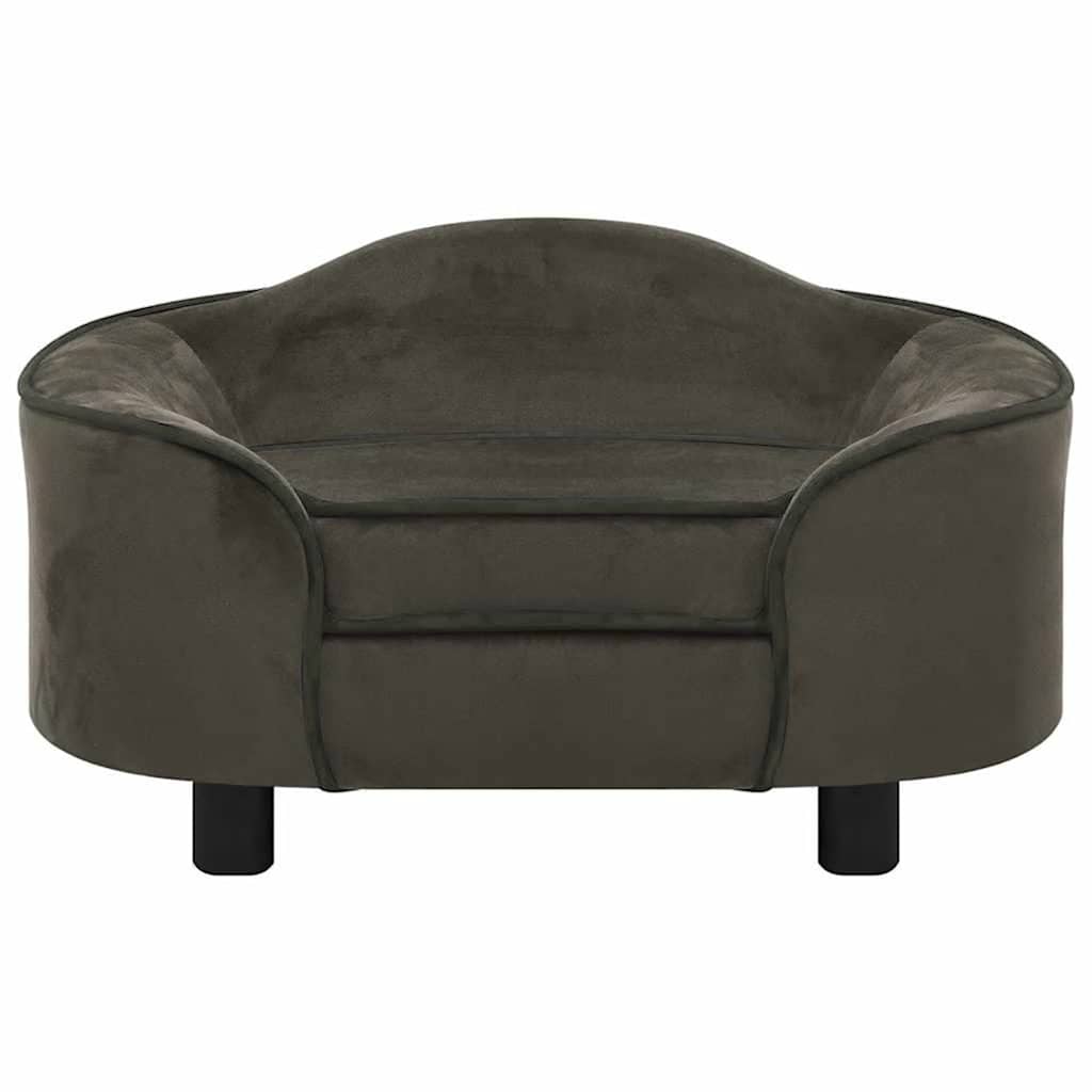Vidaxl Dog Bank 67x47x36 cm en peluche gris foncé