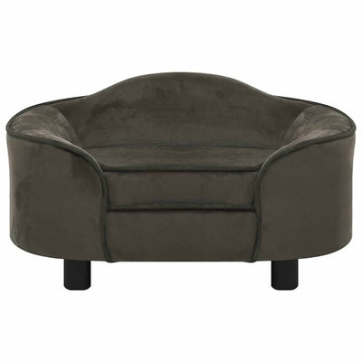 Vidaxl Dog Bank 67x47x36 cm en peluche gris foncé