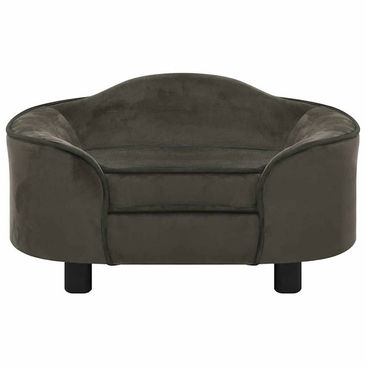 Vidaxl Dog Bank 67x47x36 cm en peluche gris foncé