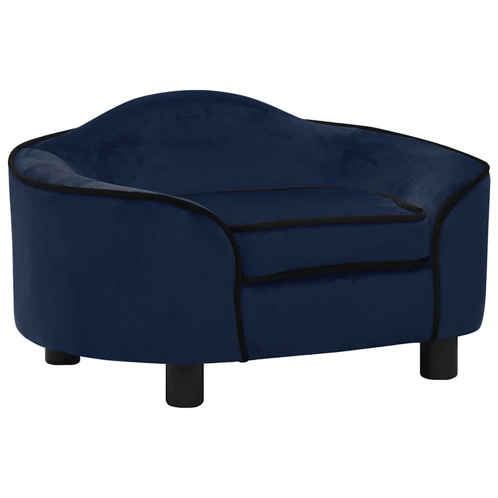 Vidaxl Dog Bank 67x47x36 cm Bleu en peluche
