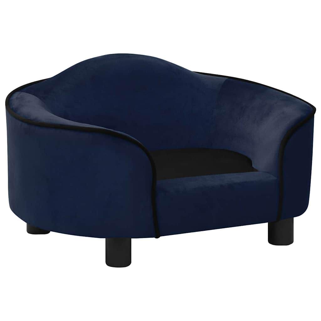 Vidaxl Dog Bank 67x47x36 cm Bleu en peluche