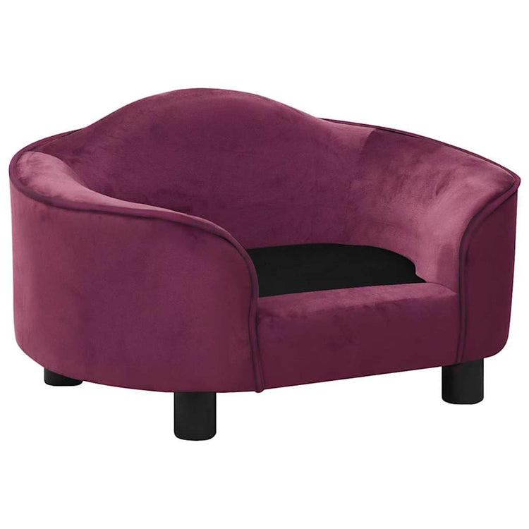 Vidaxl Dog Bank 67x47x36 cm en peluche bordeaux rouge