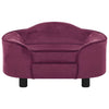 Vidaxl Dog Bank 67x47x36 cm en peluche bordeaux rouge
