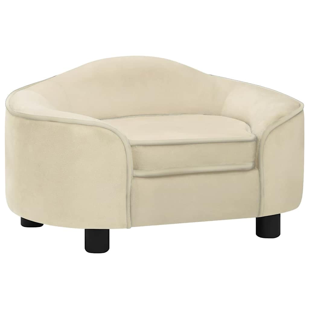 Vidaxl Dog Bank 67x47x36 cm Crème en peluche -colore