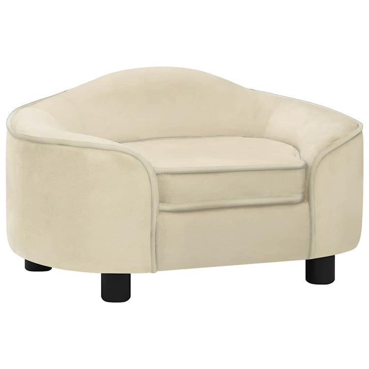 Vidaxl Dog Bank 67x47x36 cm Crème en peluche -colore