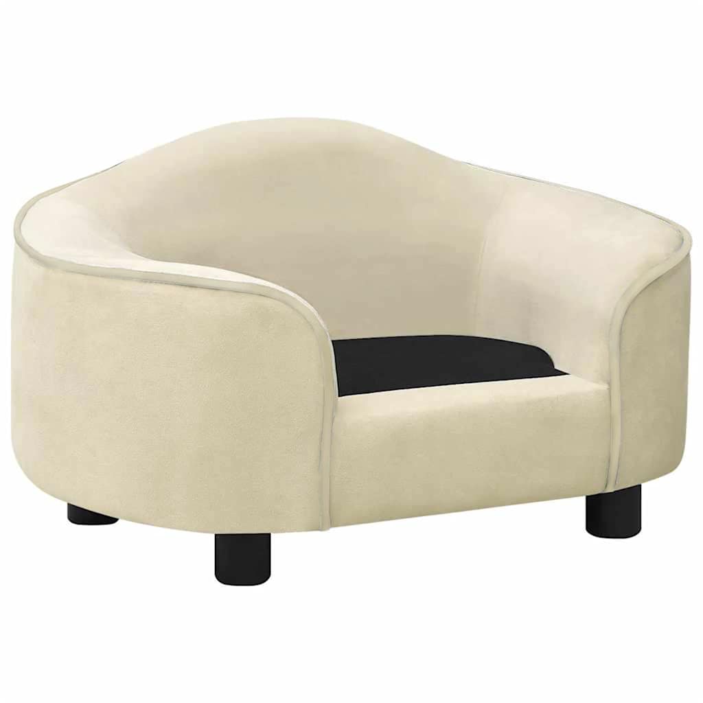 Vidaxl Dog Bank 67x47x36 cm Crème en peluche -colore