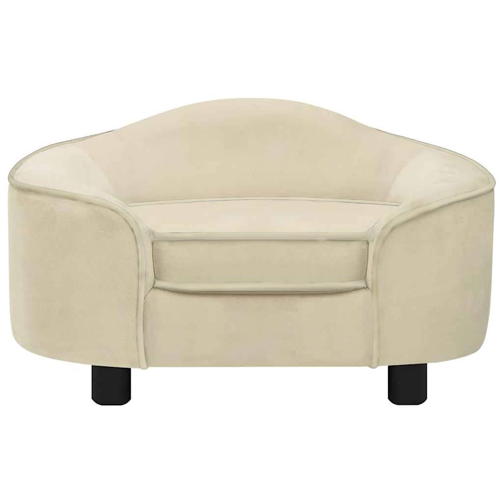 Vidaxl Dog Bank 67x47x36 cm Crème en peluche -colore