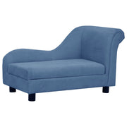 Vidaxl Dog Bank avec coussin 83x44x44 cm Bleu en peluche - afbeelding 3