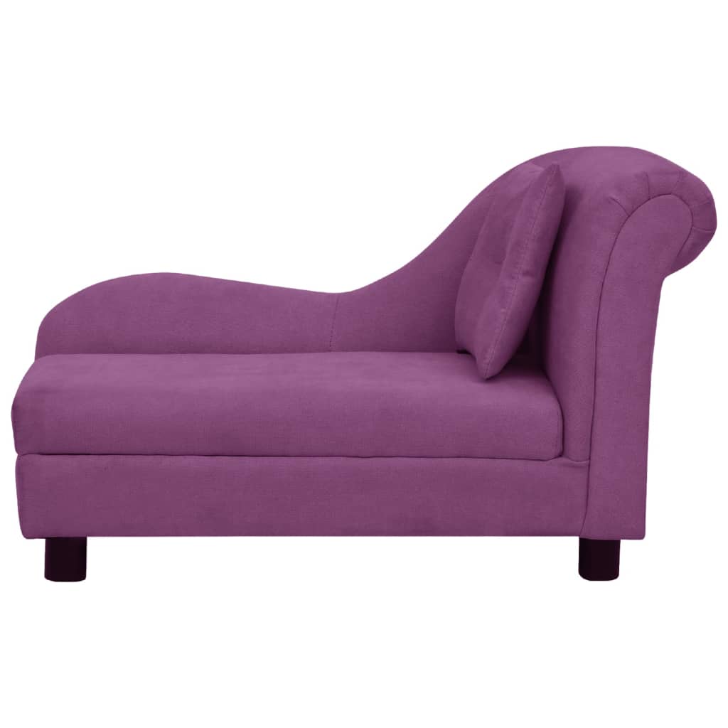 Vidaxl Dog Bank avec coussin 83x44x44 cm en peluche bordeaux rouge