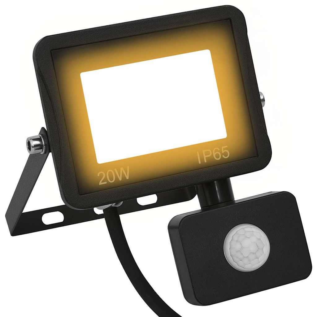 Spot VidaXL avec capteur LED 20 W blanc chaud