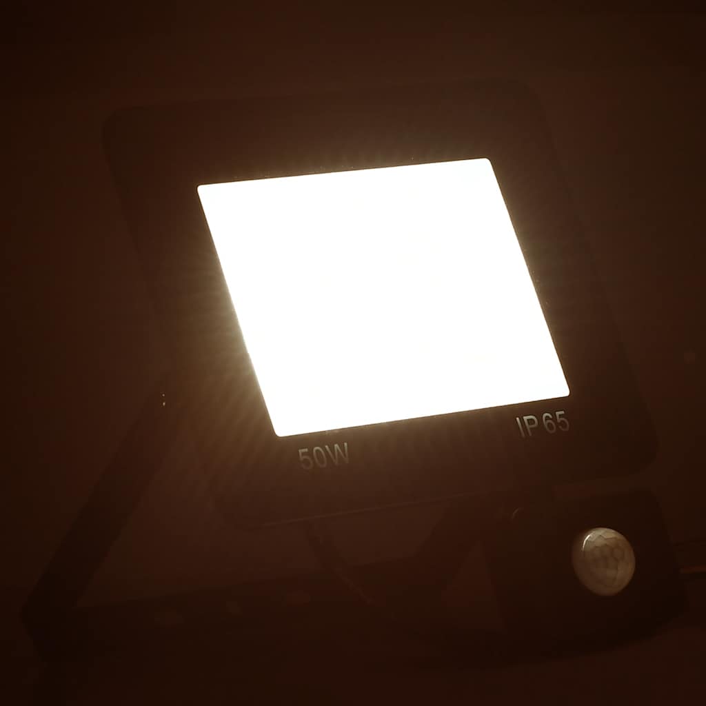 Spot VidaXL avec capteur LED 50 W blanc chaud