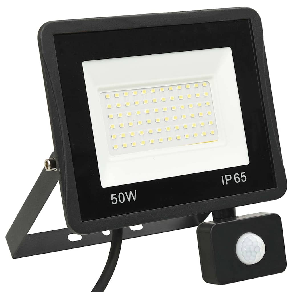 Spot VidaXL avec capteur LED 50 W blanc chaud