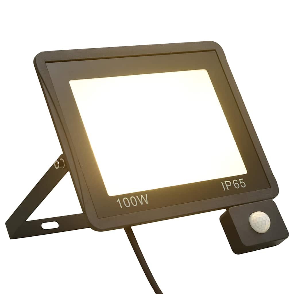 Spot VidaXL avec capteur LED 100 W blanc chaud