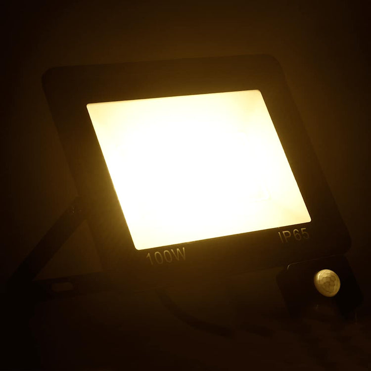 Spot VidaXL avec capteur LED 100 W blanc chaud