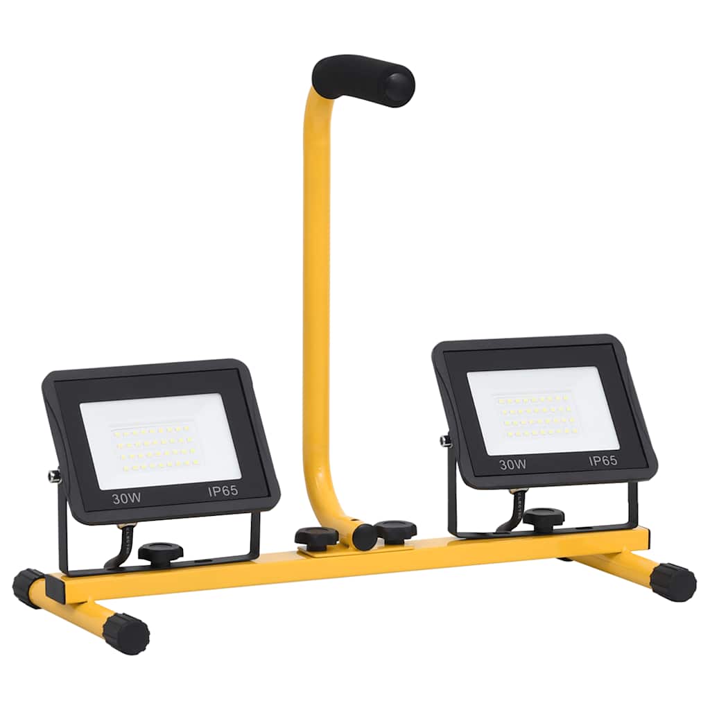 Vidaxl Spotlight avec poignée LED 2x30 W blanc chaud