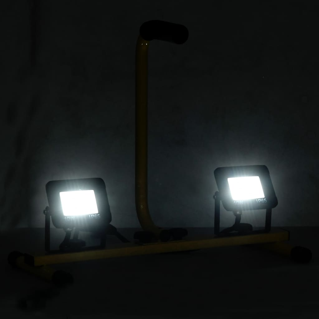 Vidaxl Spotlight avec poignée LED 2x10 W blanc froid