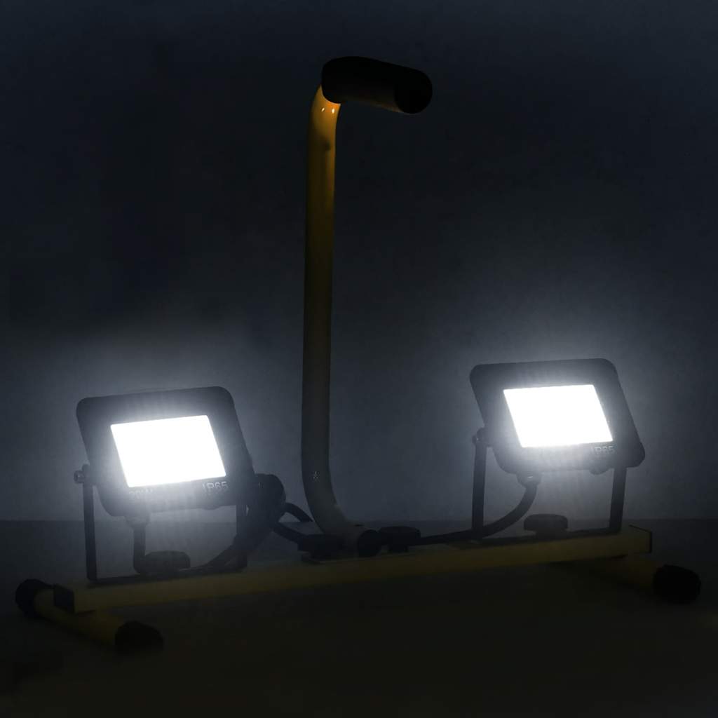 Vidaxl Spotlight avec poignée LED 2x20 W blanc froid