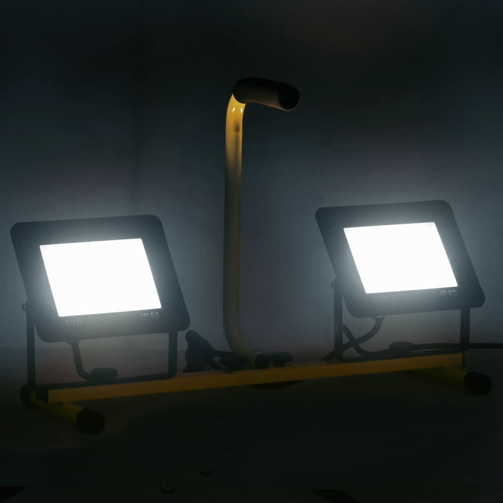 Vidaxl Spotlight avec poignée LED 2x50 W blanc froid