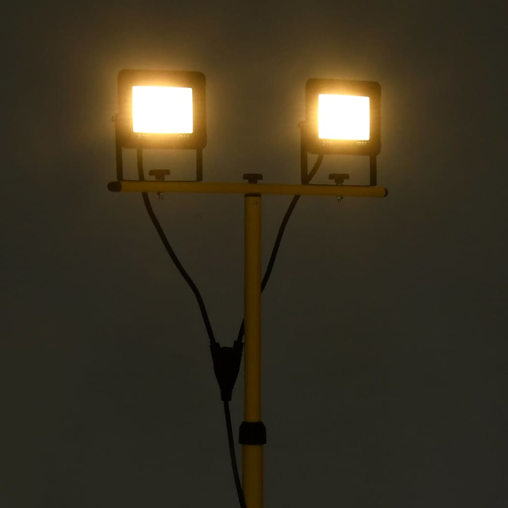 Spot VidaXL avec trépied LED 2x20 W blanc chaud