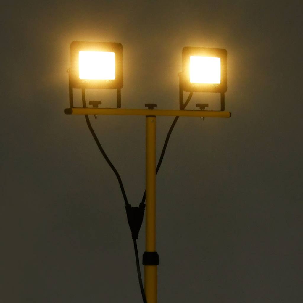 Spot VidaXL avec trépied LED 2x50 W blanc chaud