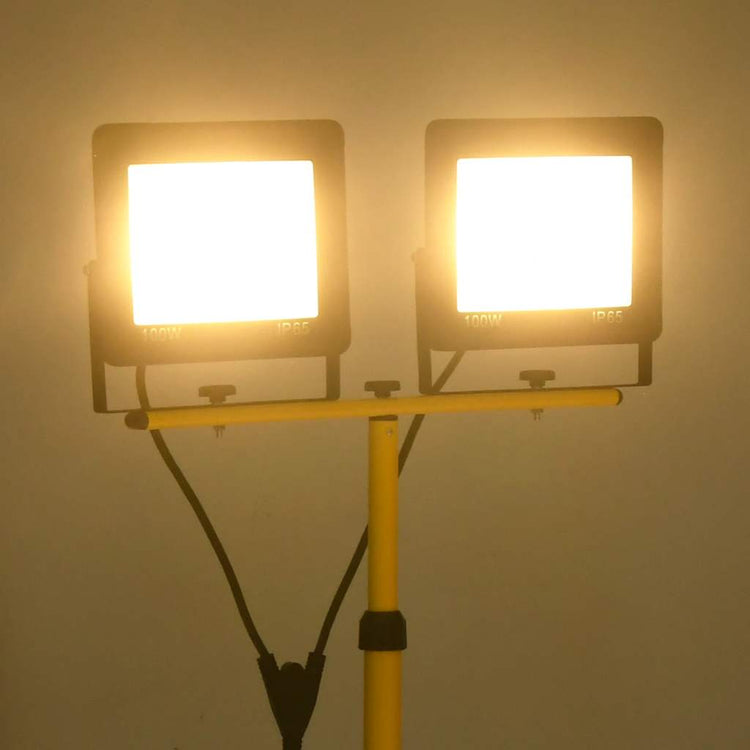 Spot VidaXL avec trépied LED 2x100 W blanc chaud