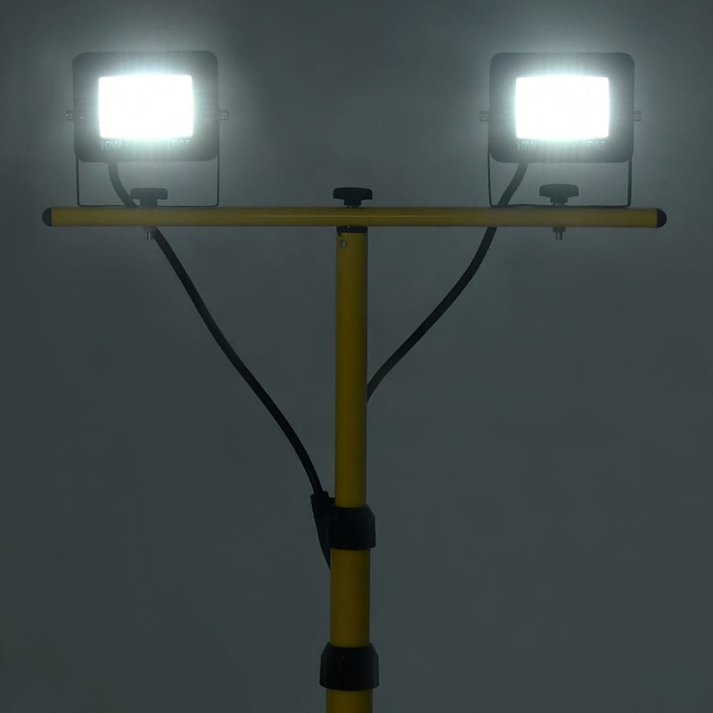 Vidaxl Spotlight avec trépied LED 2x10 W blanc froid