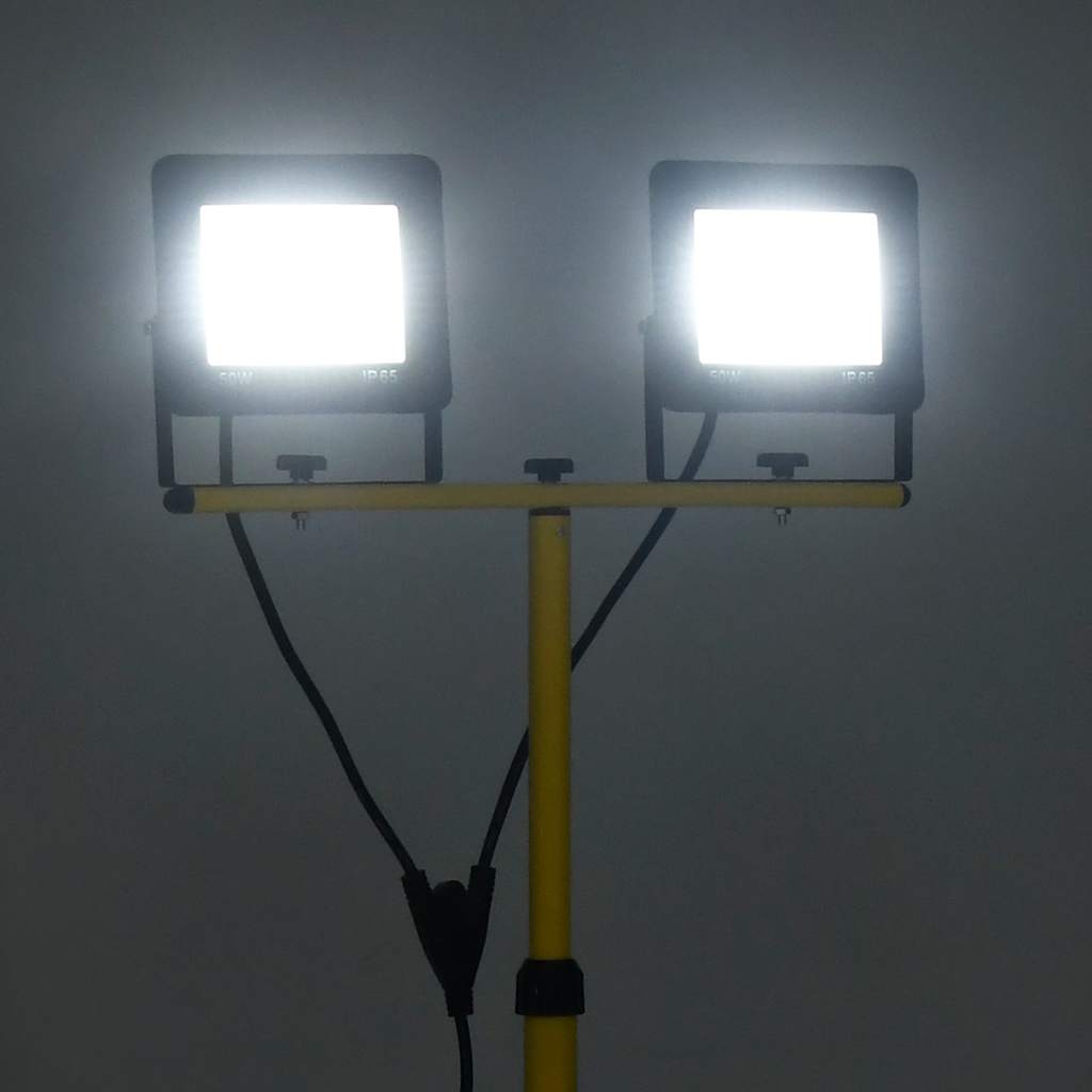 Spot VidaXL avec trépied LED 2x50 W blanc froid