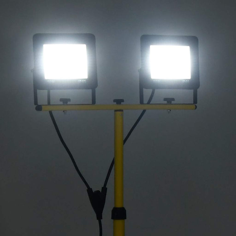 Spot VidaXL avec trépied LED 2x50 W blanc froid