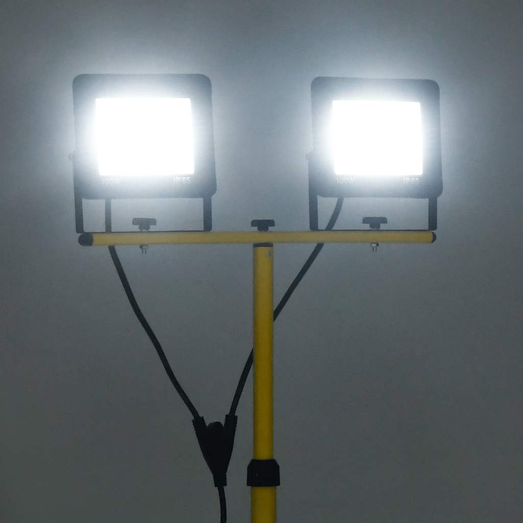 Spot VidaXL avec trépied LED 2x100 W blanc froid