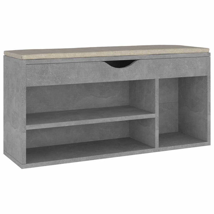 Banc de chaussures Vidaxl avec coussin 104x30x49 cm