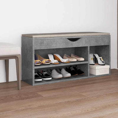 Banc de chaussures Vidaxl avec coussin 104x30x49 cm