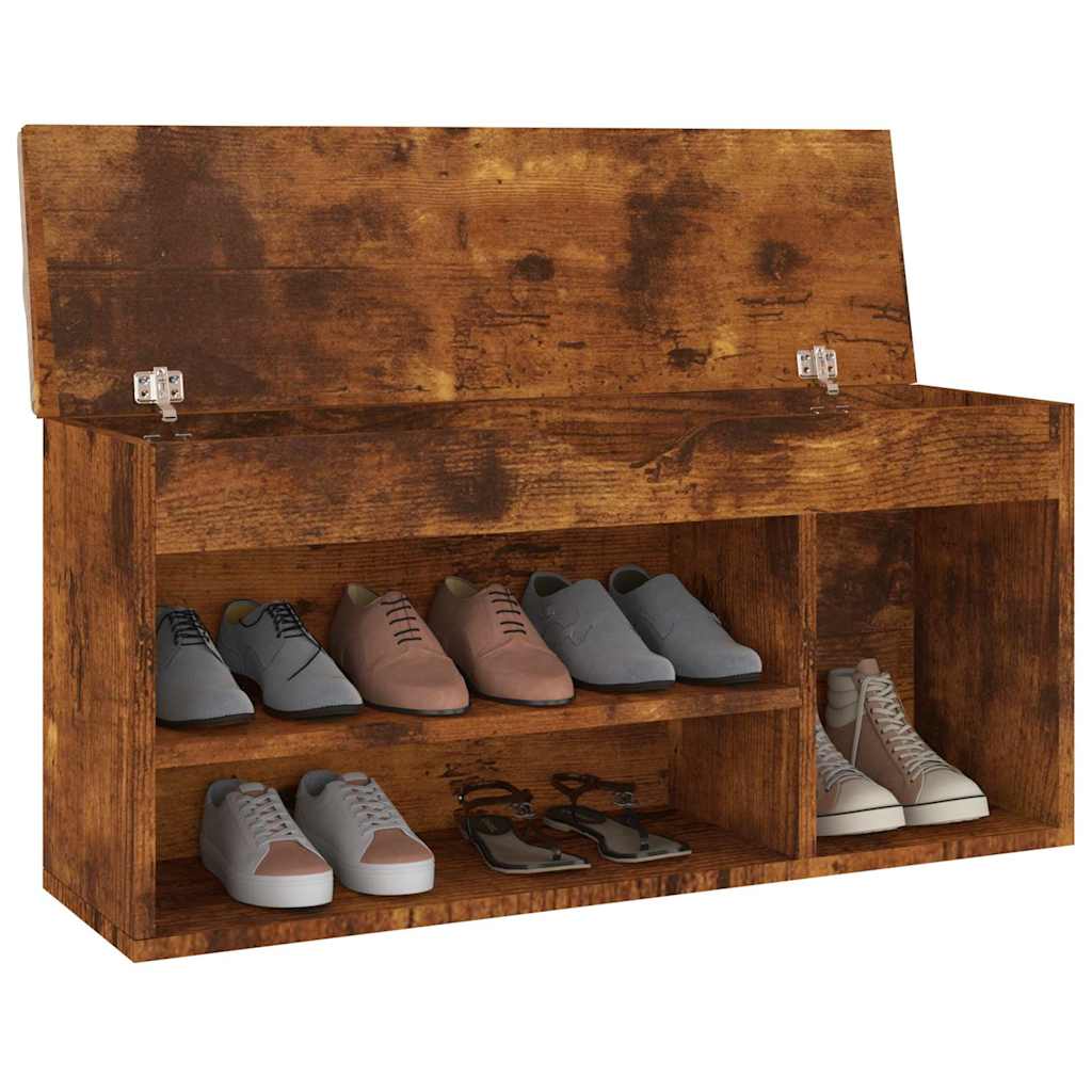 Banc de chaussures Vidaxl avec coussin 104x30x49 cm en bois de bois de bois de bois propriété